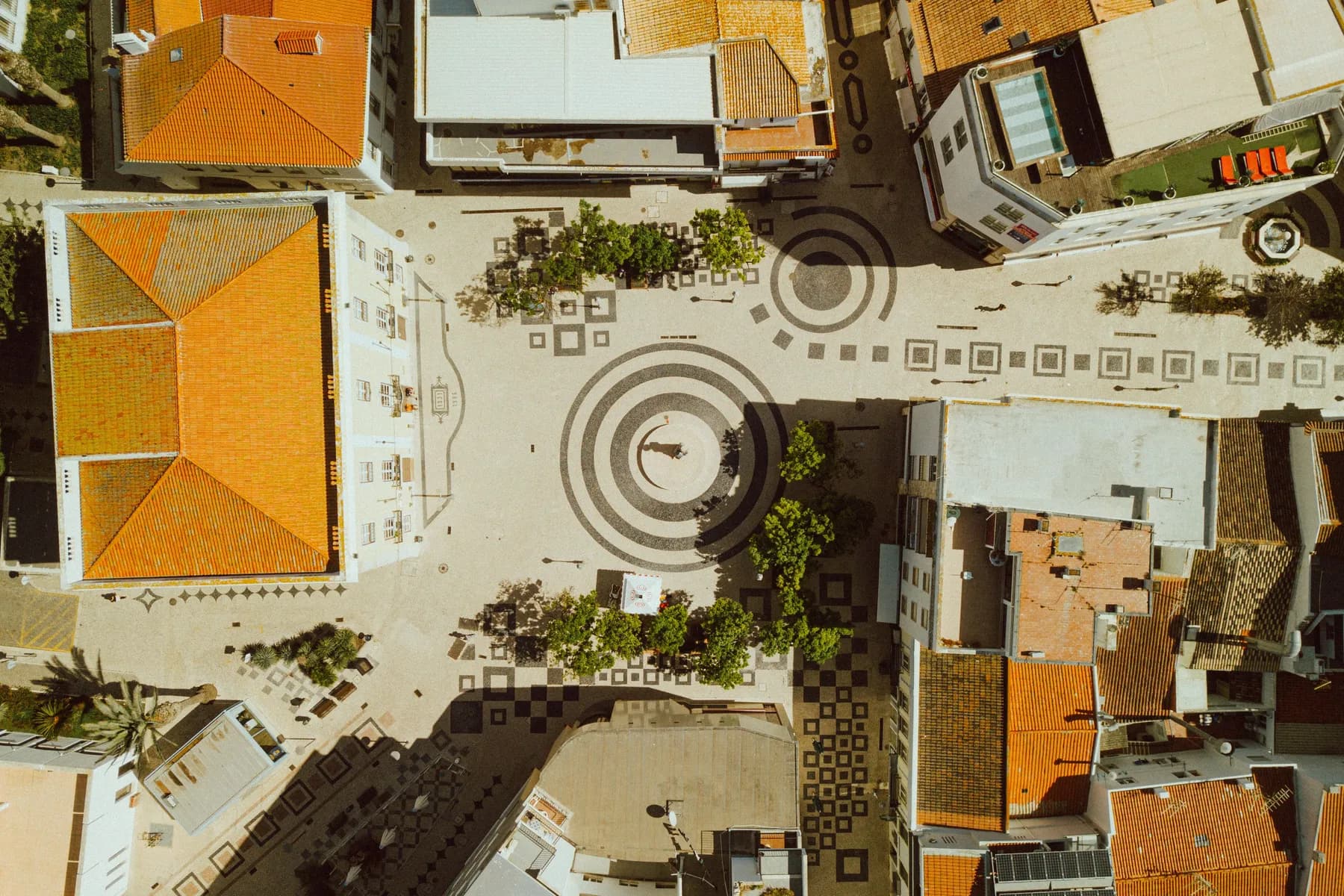 Vista aérea do centro histórico de Lagos