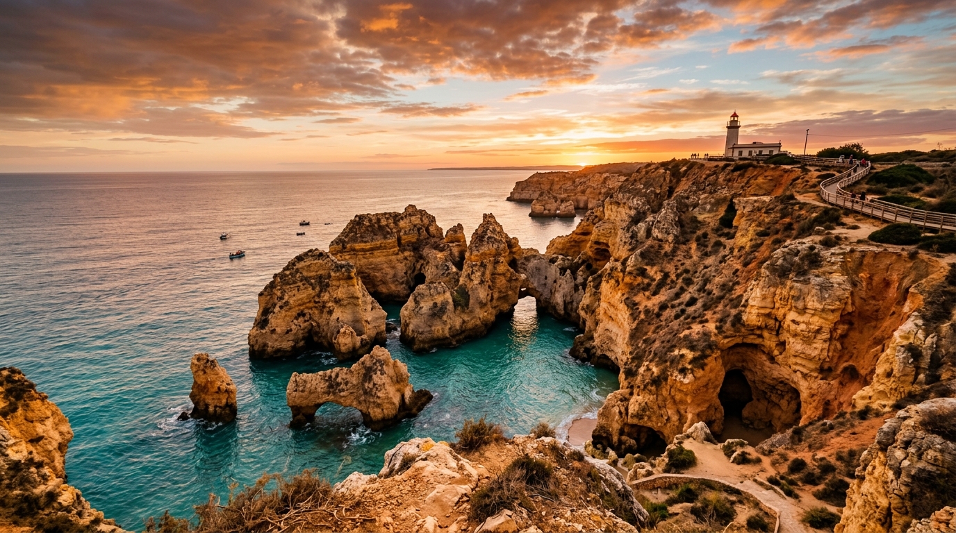 Ponta da Piedade Coastline in Lagos, Algarve, Portugal